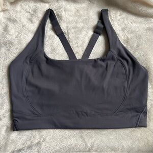 Buffbunny Collection dark gray sports bra womens XL racerback
